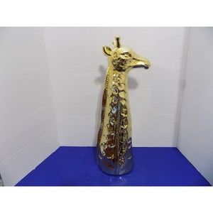 NEW Modern Ceramic Gold Giraffe Figurine Statue